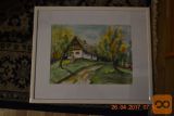 SLIKA-AKVAREL avt. OŠLOVNIK JULIJ original 64x53 cm