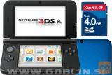 Nintendo 3DS XL moder + spominska kartica 4GB + napajalnik