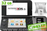 Nintendo 3DS XL srebrn + R4i SDHC v2014 + microSD 32GB + SD