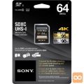 SONY 64GB SDXC branje 95MB/s, pisanje 90MB/s, 4K