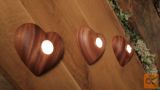 SVEČKA SRČEK, mahagoni, unikatno darilo za valentinovo