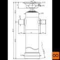 Cilinder teleskopski, 3stopnje, 5t, 1043mm, s kroglo 2036S