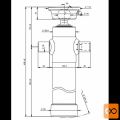 Cilinder teleskopski, 2stopnji, 3.5t, 695mm, s kroglo 2023S