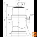 Cilinder teleskopski, 5stopenj, 22t, 2060mm, z luknjo 4052F