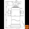 Cilinder teleskopski, 3stopnje, 11t, 743mm, s kroglo 4031S