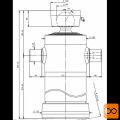 Cilinder teleskopski, 3stopnje, 16t, 1483mm, s kroglo 4038S