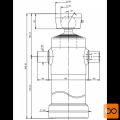 Cilinder teleskopski, 4stopnje, 10t, 1710mm, s kroglo 3048S