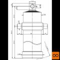 Cilinder teleskopski, 6stopenj, 20t, 4185mm, z luknjo 4066F