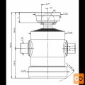 Cilinder teleskopski, 6stopenj, 32t, 1260mm, s kroglo 6059S