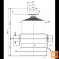 Cilinder teleskopski,8stopenj, 11ton, 1540mm, s kroglo 8002S