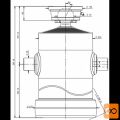 Cilinder teleskopski, 8stopenj, 25t, 2840mm, s kroglo 8014S