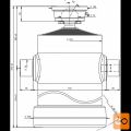 Cilinder teleskopski, 9stopenj, 25t, 2870mm, s kroglo 9033S