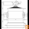 Cilinder teleskopski, 10stopenj, 20t, 2330mm, s kroglo 1030S