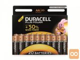 20x baterija Duracell AA – alkalna PLUS