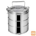 3×1300 ml inox lunch box posoda za hrano z ročajem