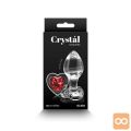 ANALNI ČEP Crystal Desires Red Heart Medium