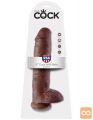 DILDO King Cock 11 With Balls Brown