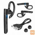 Aku. Bluetooth 5.2 brezžična avto slušalka LCD K16 črna