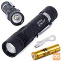 Alu akumulatorska LED CREE zoom ročna svetilka XM-L T6 400m